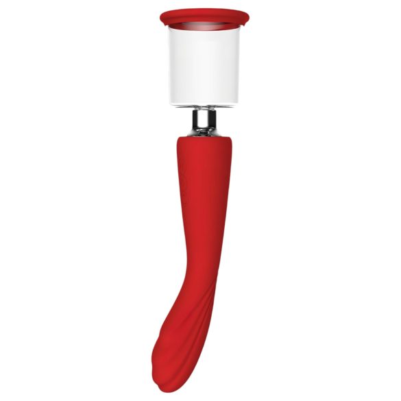 Red Revolution Georgia - Vibrador punto G y bomba vaginal - silicona roja