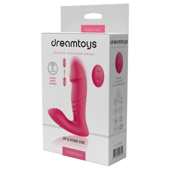 Dreamtoys - vibrador wearable con control remoto - empuje - silicona rosa