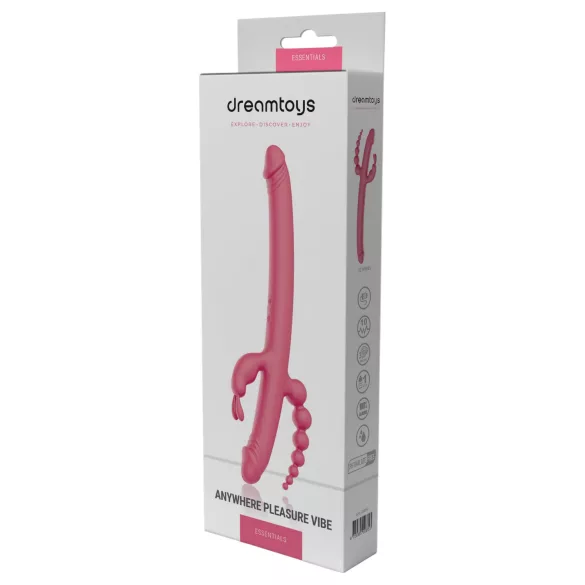 Dreamtoys - Vibrador recargable con 4 brazos - silicona rosa