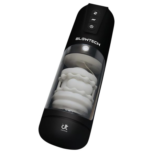 Dreamtoys Blowtech - masturbador vibrante con movimiento (negro)