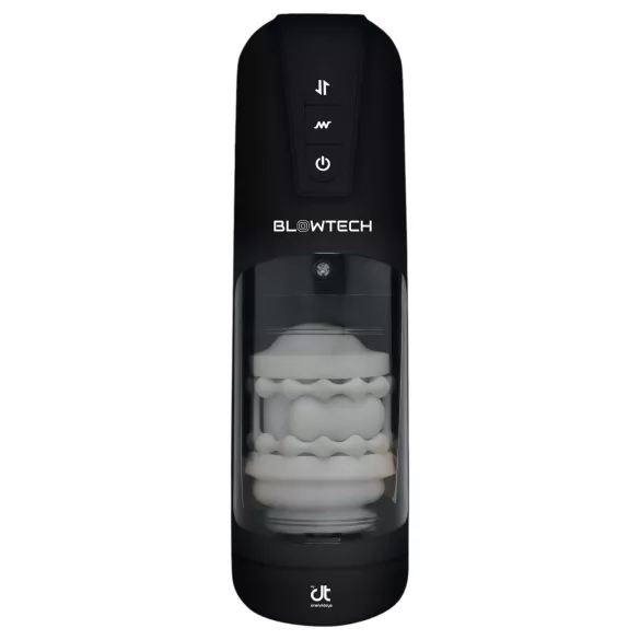 Dreamtoys Blowtech - masturbador vibrante con movimiento (negro)