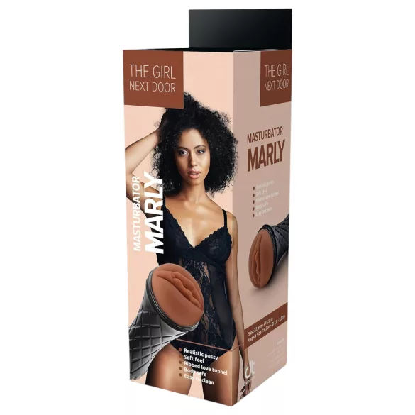 The Girl Next Door Marly - masturbador realista vagina femenina - marrón
