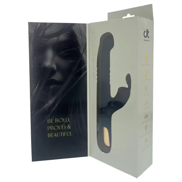 Colección Goddess de Dreamtoys - vibrador de empuje (azul oscuro)
