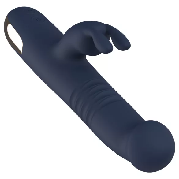 Colección Goddess de Dreamtoys - vibrador de empuje (azul oscuro)