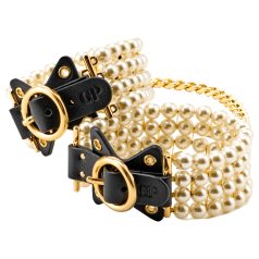 Allure - tobillera con perlas (negra)