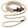 Allure - collar con perlas y correa (negro)