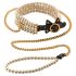 Allure - collar con perlas y correa (negro)