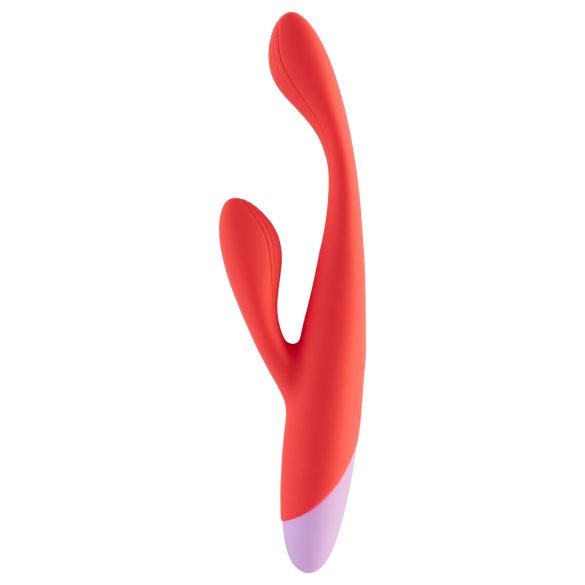 Dreamtoys - Vibrador punto G con estimulador de clítoris - silicona roja