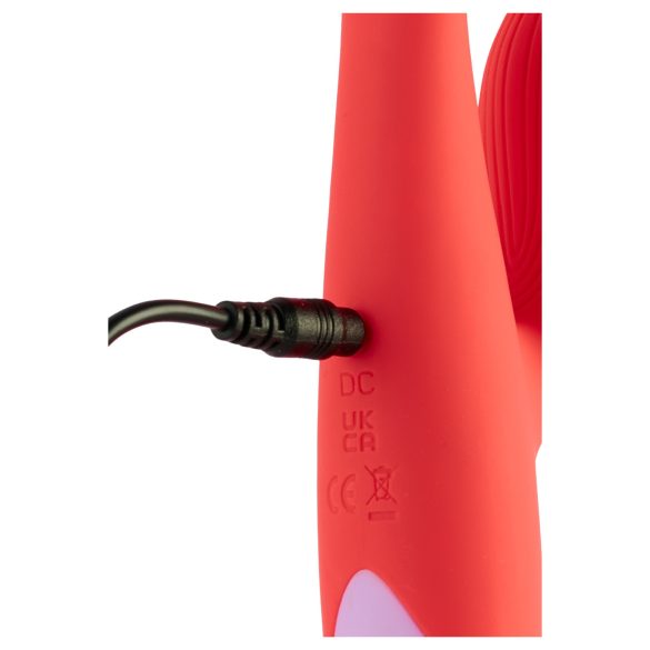 Dreamtoys - Vibrador punto G con estimulador de clítoris - silicona roja