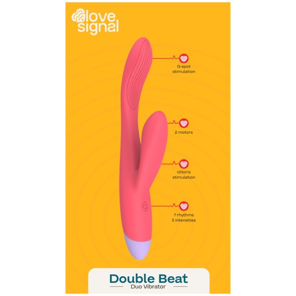 Dreamtoys - Vibrador punto G con estimulador de clítoris - silicona roja