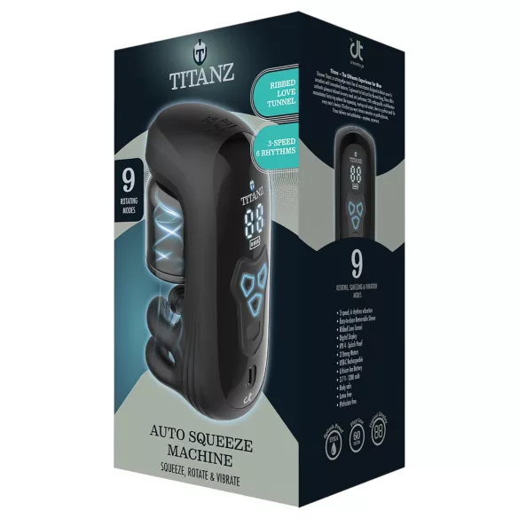 Titanz Auto Squeeze - masturbador automático (negro)