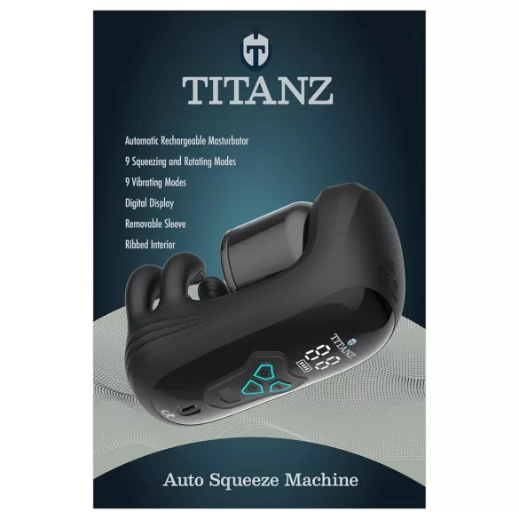 Titanz Auto Squeeze - masturbador automático (negro)