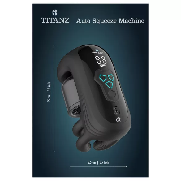 Titanz Auto Squeeze - masturbador automático (negro)