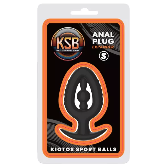 Kiotos - plug anal de silicona con dilatador S (negro)