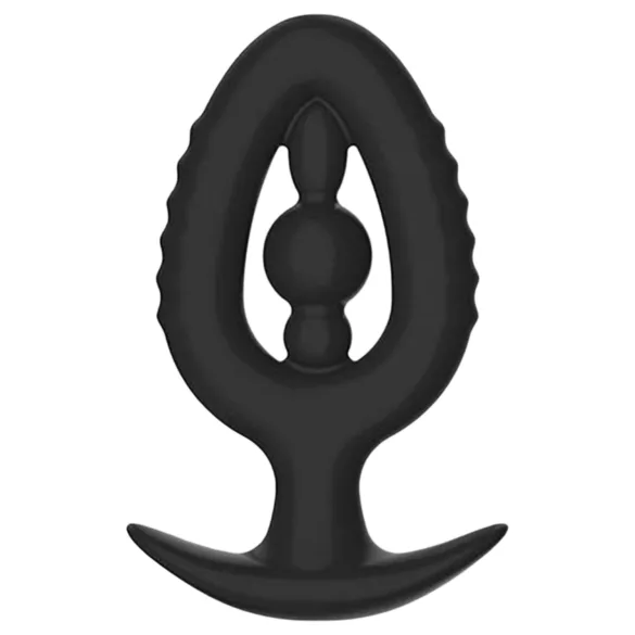 Kiotos - plug anal de silicona con dilatador S (negro)