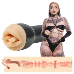   Kiiroo Feel Leigh Raven - boca masturbadora con lengua cortada (color natural)