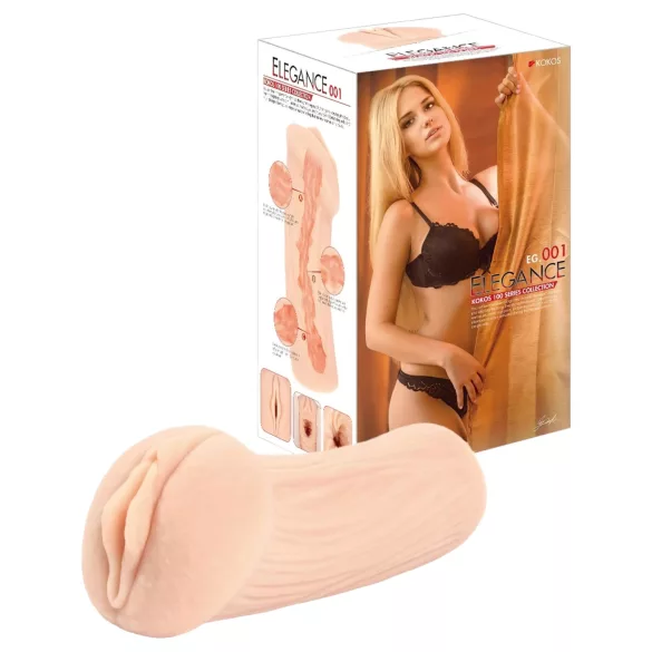 Kokos Elegance 01 - masturbador realista vagina - material suave color natural