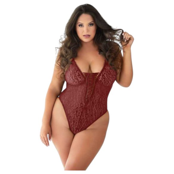 Allure - body rojo con estampado de leopardo
