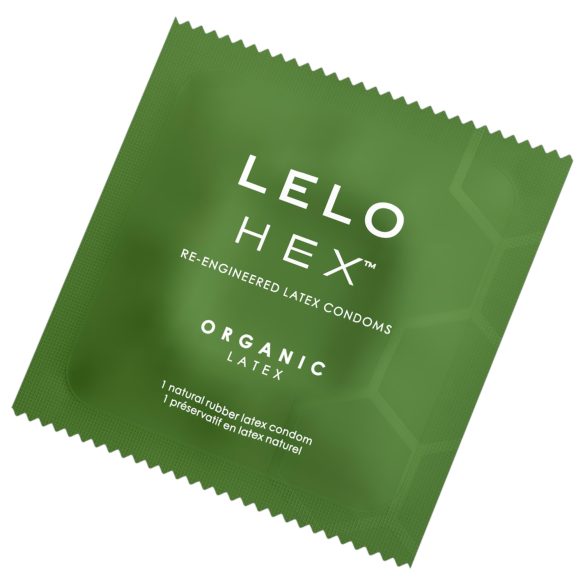 LELO Hex Organic - preservativo fino y resistente - látex natural - 3 unidades