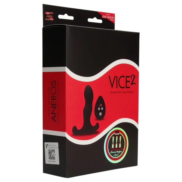 Aneros Vice 2 - Vibrador prostático y punto G - silicona negra