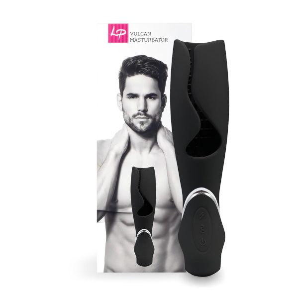 LoversPremium Vulcan - masturbador recargable y resistente al agua (negro)