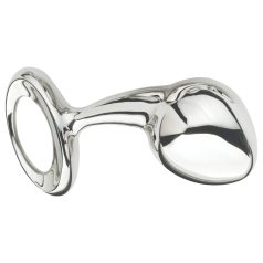Njoy L - gran plug anal metálico (plata)