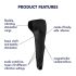 Satisfyer Men Wand - recargable, impermeable estimulador masculino (negro)