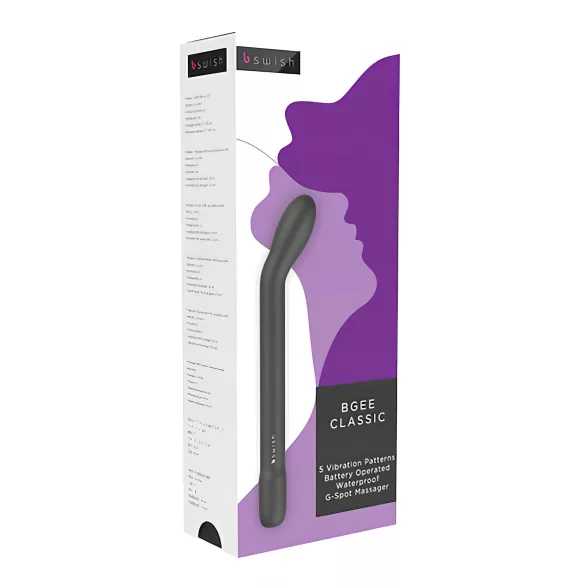 B SWISH Bgee - vibrador punto G y próstata - silicona negra