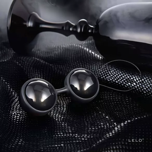 LELO Luna Noir - bolas chinas intercambiables - silicona negra