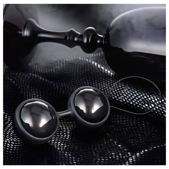 LELO Luna Noir - bolas chinas intercambiables - silicona negra