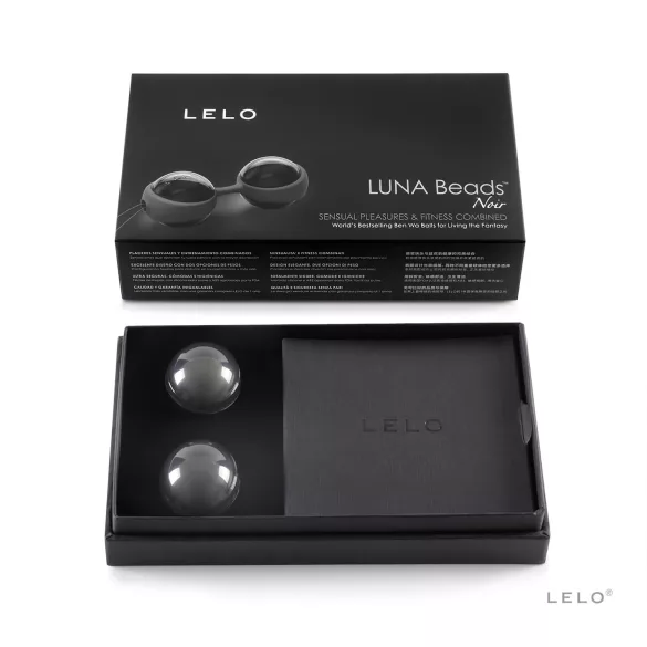 LELO Luna Noir - bolas chinas intercambiables - silicona negra