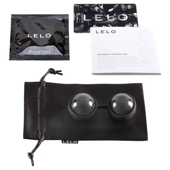 LELO Luna Noir - bolas chinas intercambiables - silicona negra