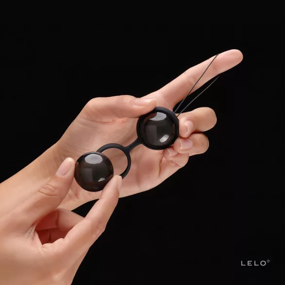 LELO Luna Noir - bolas chinas intercambiables - silicona negra