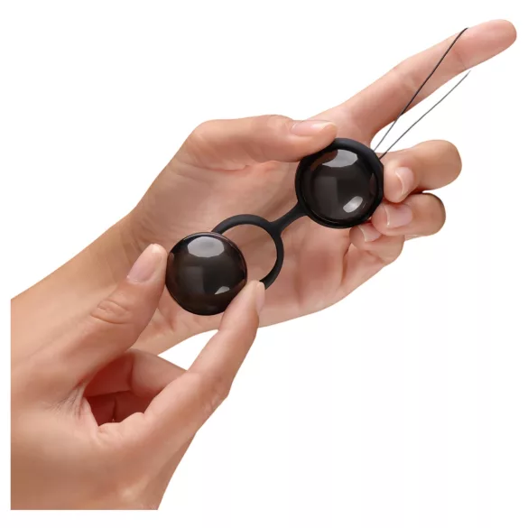 LELO Luna Noir - bolas chinas intercambiables - silicona negra