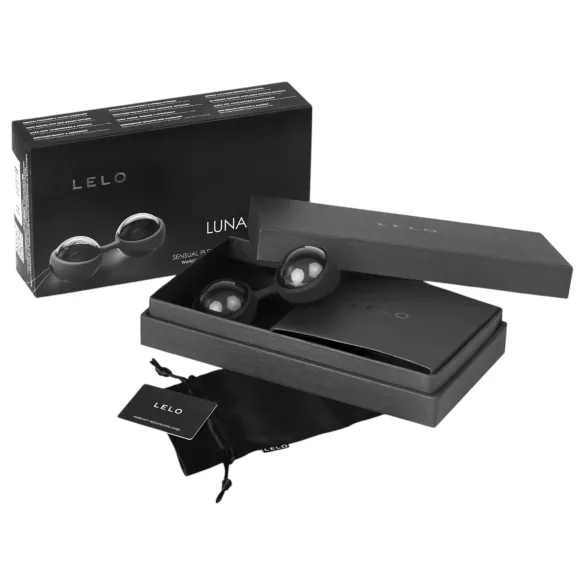 LELO Luna Noir - bolas chinas intercambiables - silicona negra