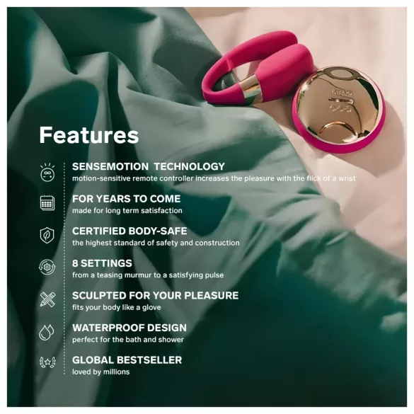 LELO Tiani 3 - vibrador para parejas - silicona - lila