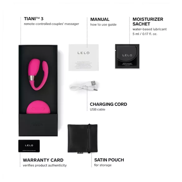 LELO Tiani 3 - vibrador para parejas - silicona - rosa