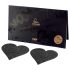 Bijoux Indiscrets Flash - adhesivo para pezones de corazón (negro)
