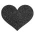 Bijoux Indiscrets Flash - Pegatinas en forma de corazón para pezones (negras)