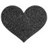 Bijoux Indiscrets Flash - Pegatinas en forma de corazón para pezones (negras)