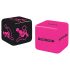 Set de dados eróticos con colgador de puerta (negro-rosa)