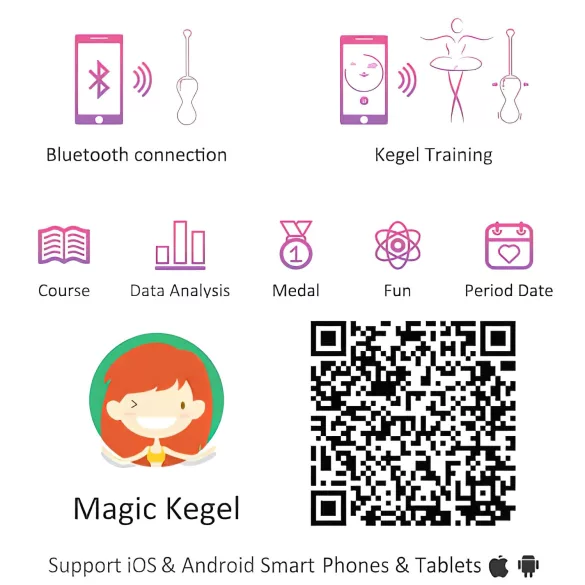 Magic Motion Kegel Master - Bola vaginal vibratoria con control por app (rosa)