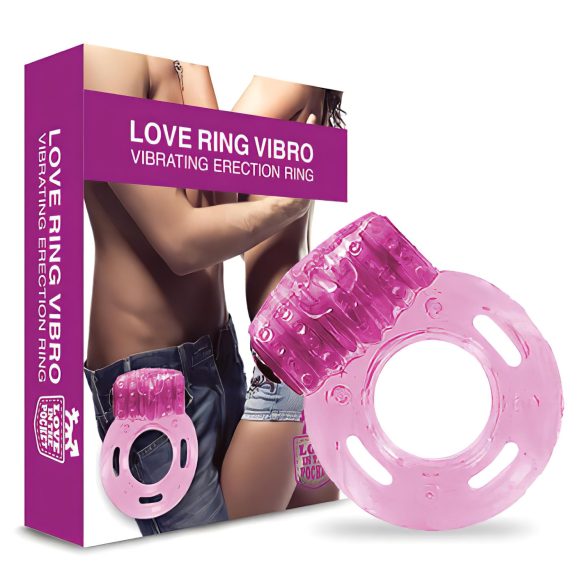 Love in the Pocket - anillo vibrador desechable (rosa)