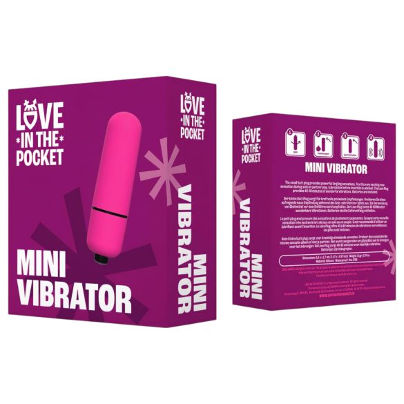 Love Bullet - mini vibrador impermeable - silicona rosa