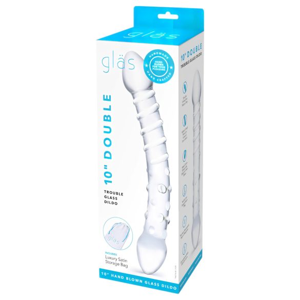 GLAS - Dildo doble de vidrio (transparente)