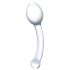 GLAS - Doble dildo de vidrio transparente para uso anal