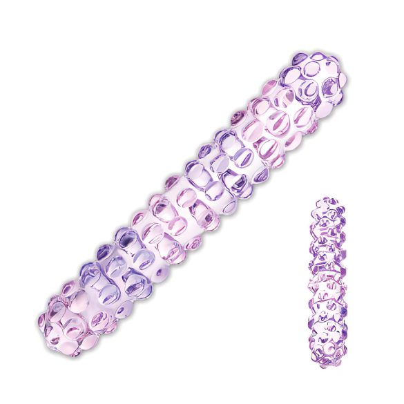 GLAS No. 94 - Dildo de Cristal con Bolitas (Rosa)