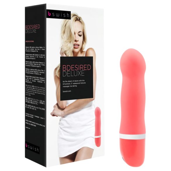 B SWISH Bdesired Deluxe - Vibrador ondulado (coral)