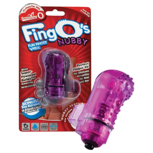 Vibrador de Dedo Fingo Nubby - Color Púrpura