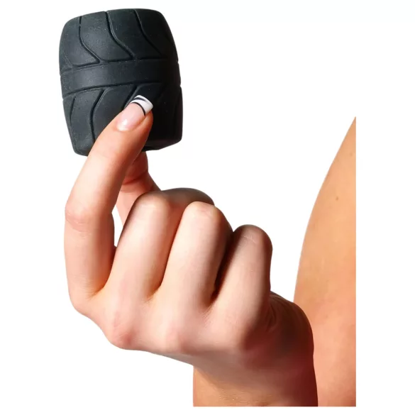 SilaSkin - anillo y extensor para testículos - silicona negra